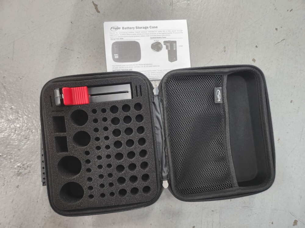 Flipo Batter Storage Case w/Battery Tester